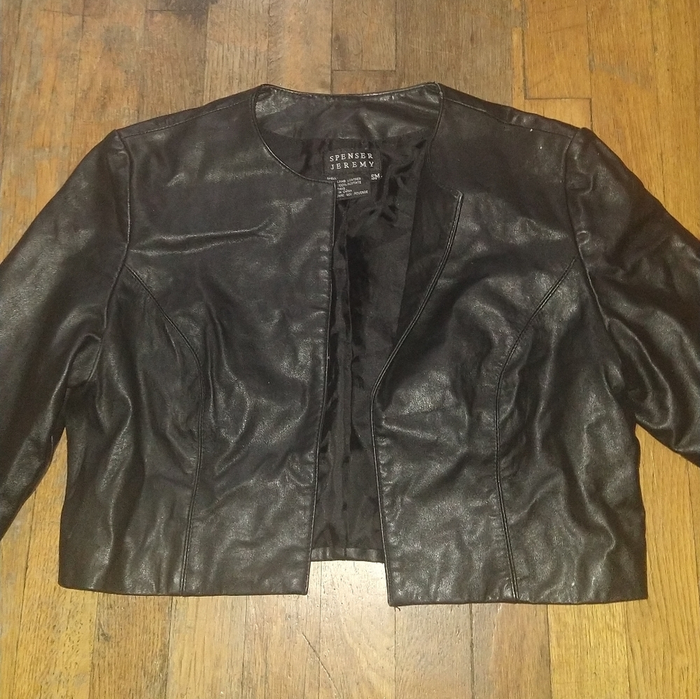 Lamb Leather Mini Jacket - image 2
